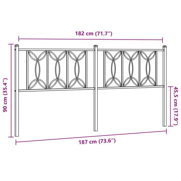 Kopfteil Metall Weiß 180 cm