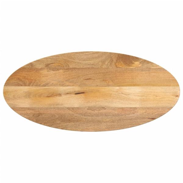 ARDEBO.de - Tischplatte 120x50x2,5 cm Oval Massivholz Mango