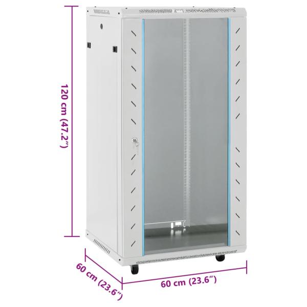 22U Netzwerkschrank auf Rollen 19" IP20 60x60x120 cm