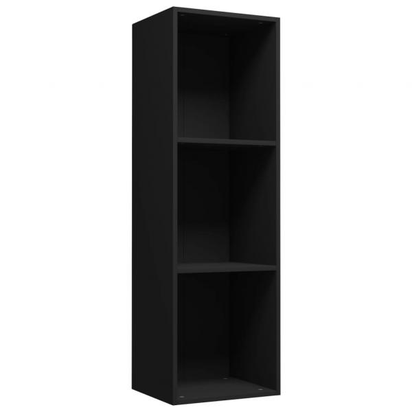 Bücherregal/TV-Schrank Schwarz 36x30x114 cm Holzwerkstoff