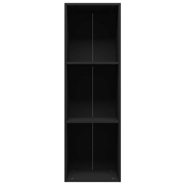 Bücherregal/TV-Schrank Schwarz 36x30x114 cm Holzwerkstoff