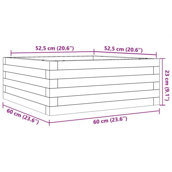 Pflanzkübel 60x60x23 cm Massivholz Douglasie