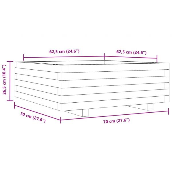 Pflanzkübel 70x70x26,5 cm Massivholz Douglasie