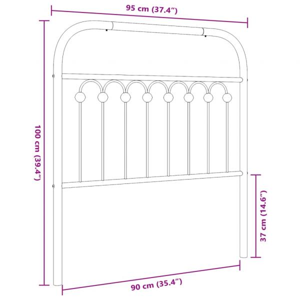 Kopfteil Metall Weiß 90 cm