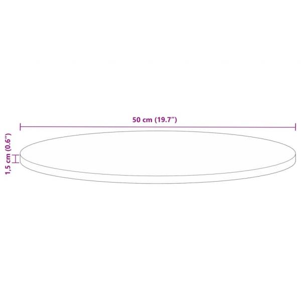 Tischplatte Ø 50x1,5 cm Rund Altholz Massiv