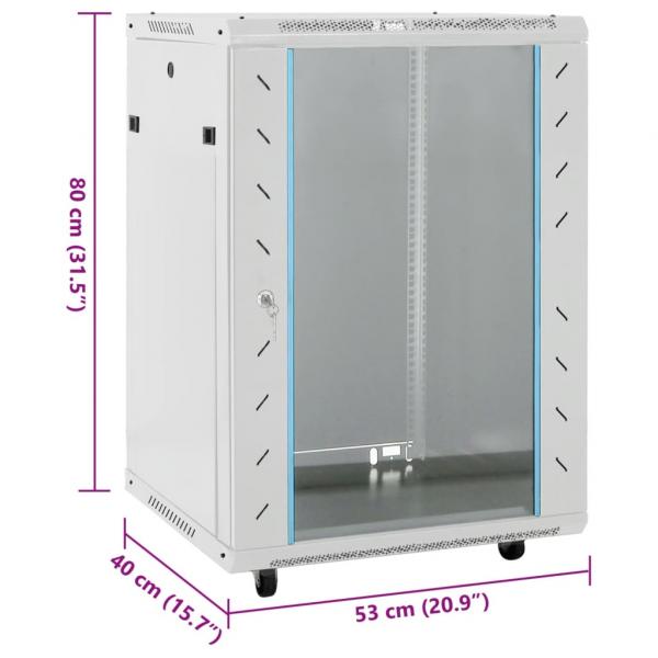 15U Netzwerkschrank auf Rollen 19" IP20 53x40x80 cm