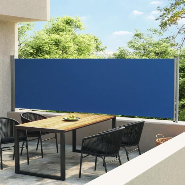 ARDEBO.de - Seitenmarkise Ausziehbar 140x600 cm Blau