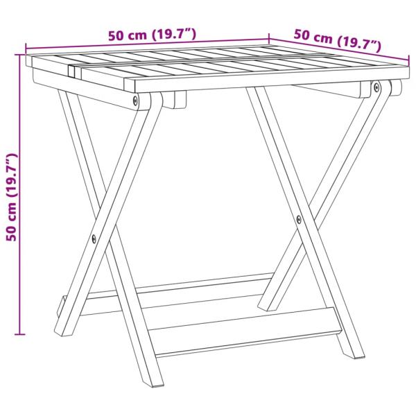 Gartentisch Klappbar 50x50x50 cm Massivholz Akazie