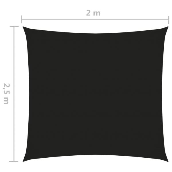 Sonnensegel Oxford-Gewebe Rechteckig 2x2,5 m Schwarz