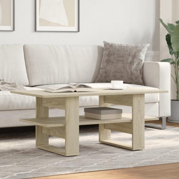 ARDEBO.de - Couchtisch Sonoma-Eiche 102x55x42 cm Holzwerkstoff