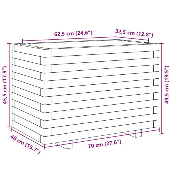 Pflanzkübel 70x40x49,5 cm Kiefernholz Imprägniert