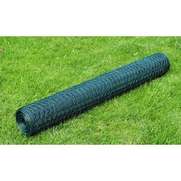 ARDEBO.de - Drahtzaun mit PVC-Beschichtung 25x0,75 m Grün