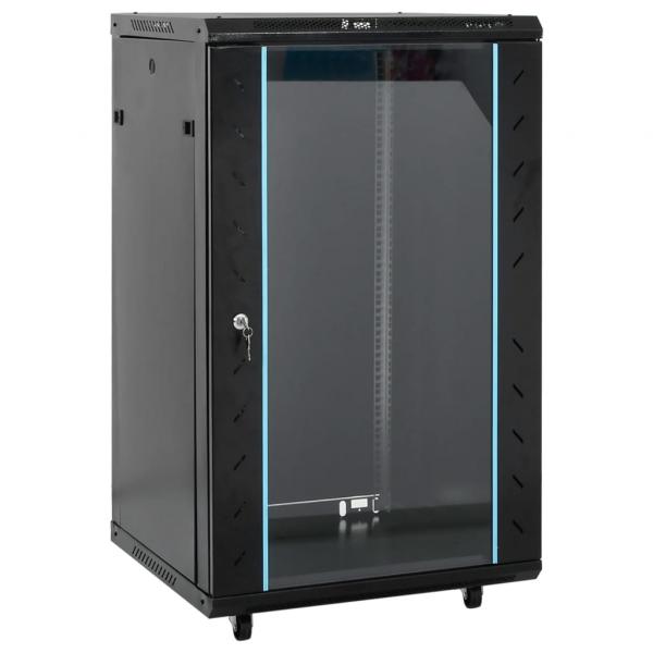 ARDEBO.de - 18U Netzwerkschrank auf Rollen 19" IP20 60x60x100 cm