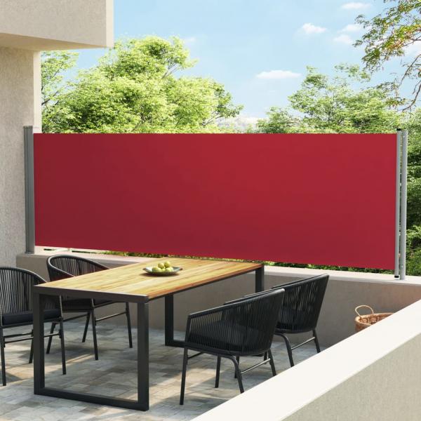 ARDEBO.de - Seitenmarkise Ausziehbar 140x600 cm Rot