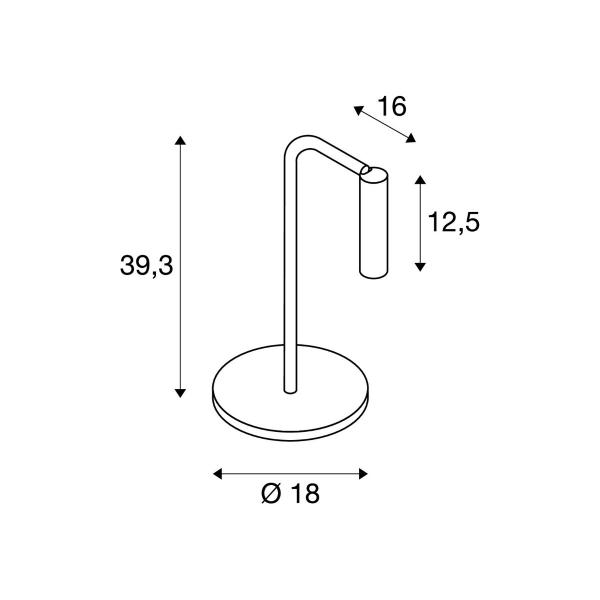 SLV KARPO LED Tischleuchte, 3000K, schwarz (1001461)