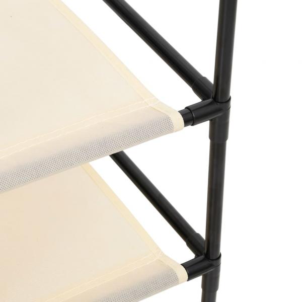 Kommode mit 4 Körben aus Stoff Creme 63×30×71 cm Stahl