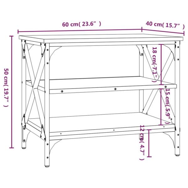 TV-Schrank Braun Eichen-Optik 60x40x50 cm Holzwerkstoff