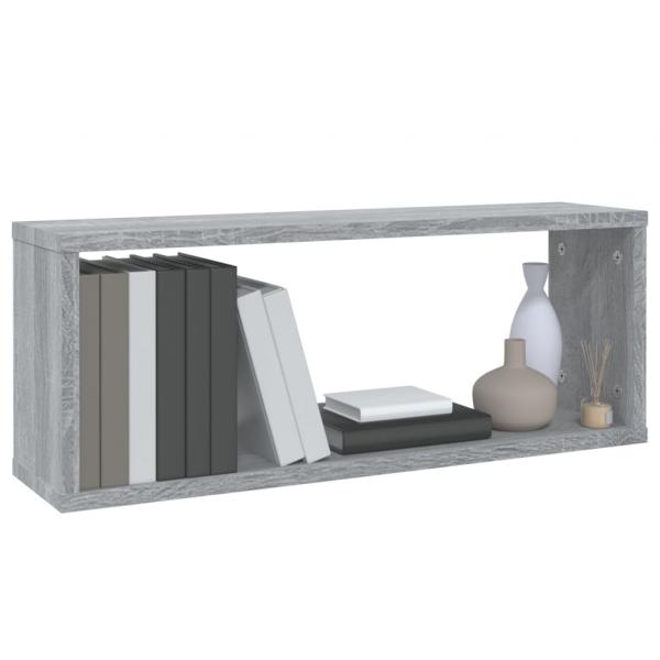 Würfelregale 6 Stk. Grau Sonoma 60x15x23 cm Holzwerkstoff