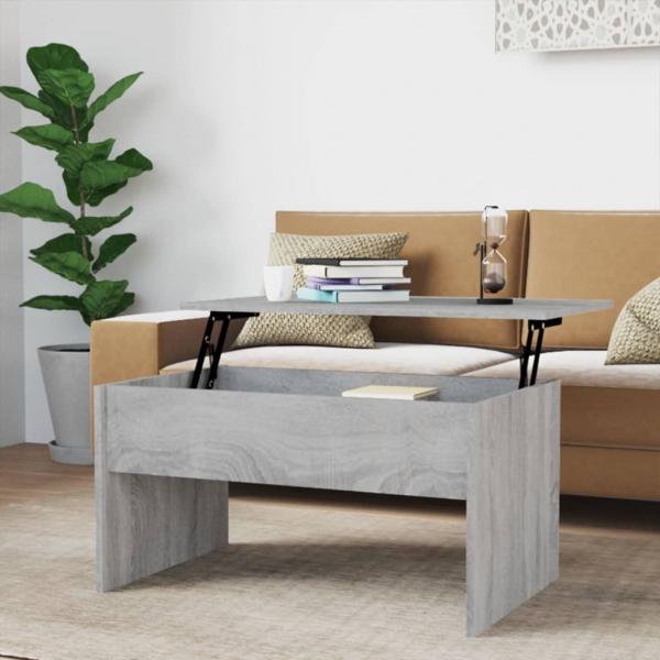 ARDEBO.de - Couchtisch Grau Sonoma 80x50,5x41,5 cm Holzwerkstoff