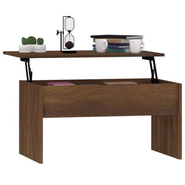 Couchtisch Braun Eichen-Optik 80x50,5x41,5 cm Holzwerkstoff