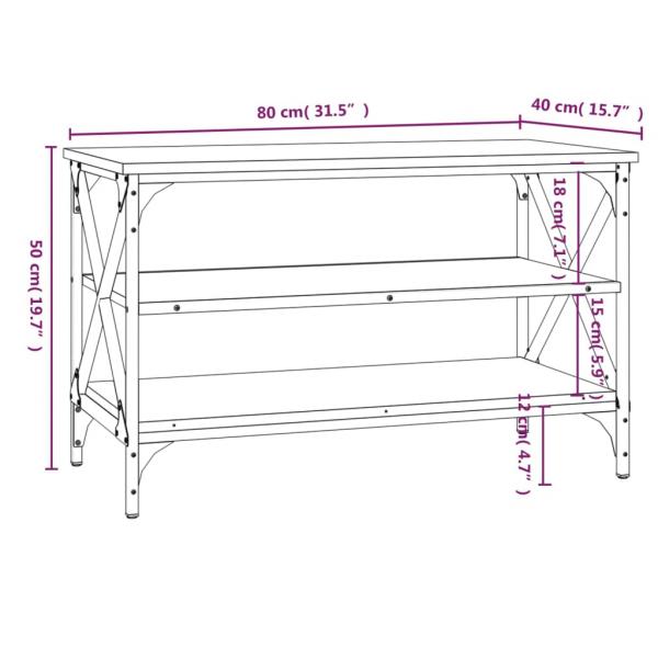 TV-Schrank Räuchereiche 80x40x50 cm Holzwerkstoff