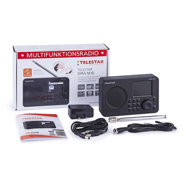 DIRA M 6i Ultrakompaktes Multifunktionsradio DAB+ / FM / Internet / Bluetooth Schwarz