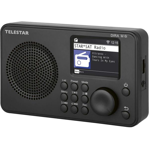 DIRA M 6i Ultrakompaktes Multifunktionsradio DAB+ / FM / Internet / Bluetooth Schwarz