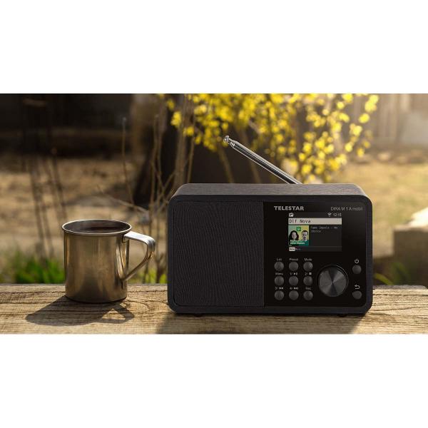 DIRA M 1 A Mobiles EWF Batteriebetriebenes Mono-Multifunktionsradio DAB+ / FM / Internet / Bluetooth Schwarz