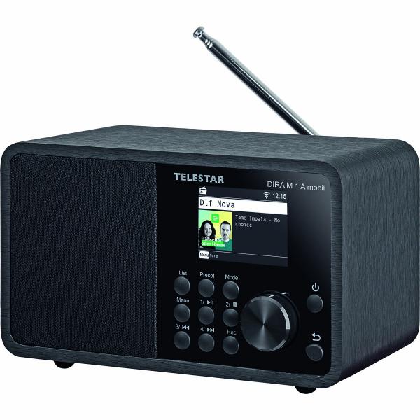 DIRA M 1 A Mobiles EWF Batteriebetriebenes Mono-Multifunktionsradio DAB+ / FM / Internet / Bluetooth Schwarz