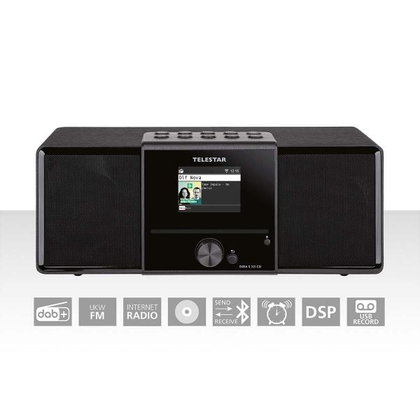 ARDEBO.de - DIRA S32i CD EWF Multifunktionales Stereo-Radio mit CD-Player DAB+ / FM / Internet / Bluetooth Schwarz