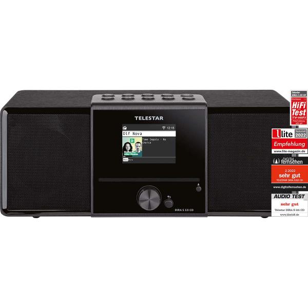 DIRA S32i CD EWF Multifunktionales Stereo-Radio mit CD-Player DAB+ / FM / Internet / Bluetooth Schwarz