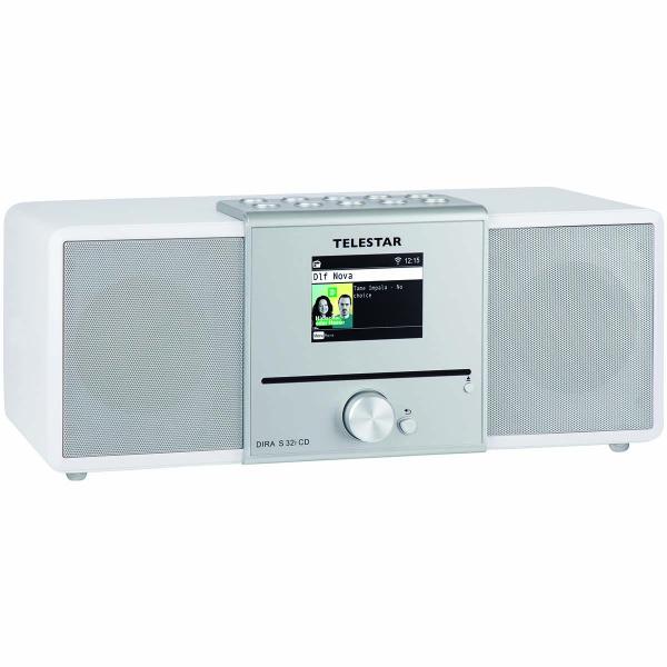 DIRA S32i CD EWF Multifunktionales Stereo-Radio mit CD-Player DAB+ / FM / Internet / Bluetooth Weiß