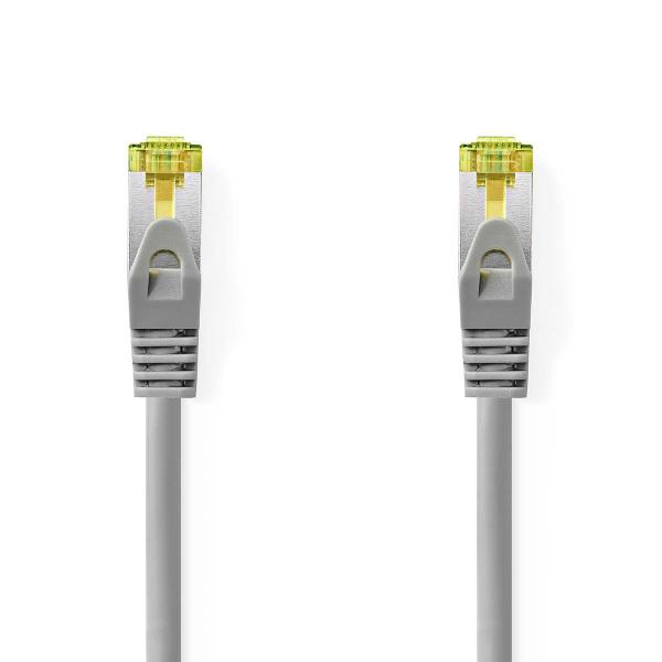 ARDEBO.de - CAT7-Netzwerkkabel | S/FTP | RJ45 Stecker | RJ45 Stecker | 20.0 m | Snagless | Rund | LSZH | Grau | Label