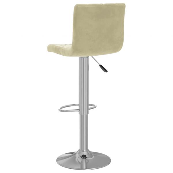 Barhocker 2 Stk. Creme Samt 