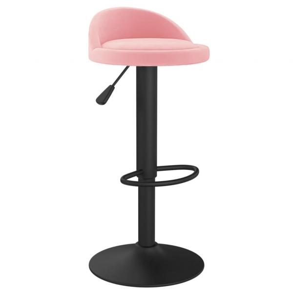 Barhocker 2 Stk. Rosa Samt