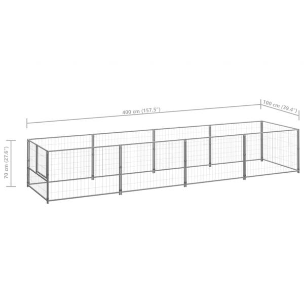 Hundezwinger Silbern 4 m² Stahl