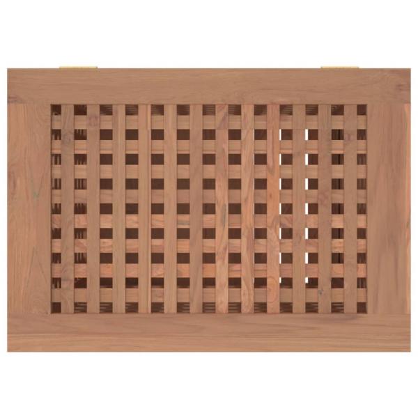 Wäschebehälter 50x35x60 cm Massivholz Teak