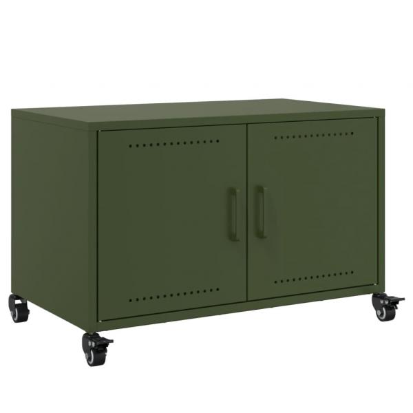 TV-Schrank Olivgrün 68x39x43,5 cm Kaltgewalzter Stahl