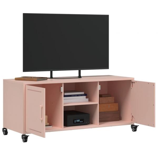 TV-Schrank Rosa 100,5x39x43,5 cm Kaltgewalzter Stahl