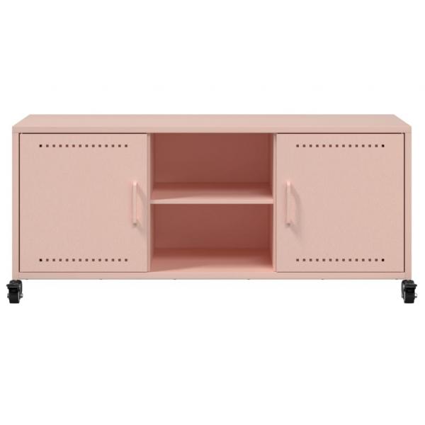 TV-Schrank Rosa 100,5x39x43,5 cm Kaltgewalzter Stahl