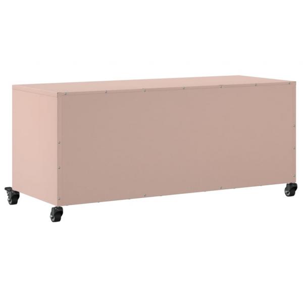 TV-Schrank Rosa 100,5x39x43,5 cm Kaltgewalzter Stahl