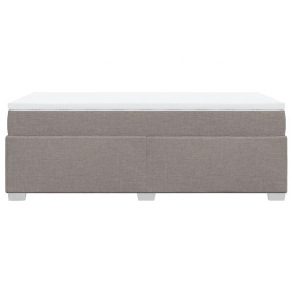 Boxspringbett mit Matratze Taupe 90x190 cm Stoff