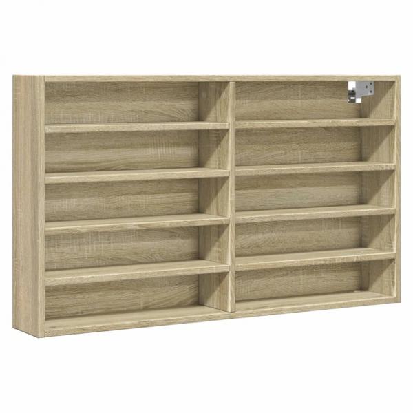 Vitrinenschrank Sonoma-Eiche 100x15x58 cm Holzwerkstoff