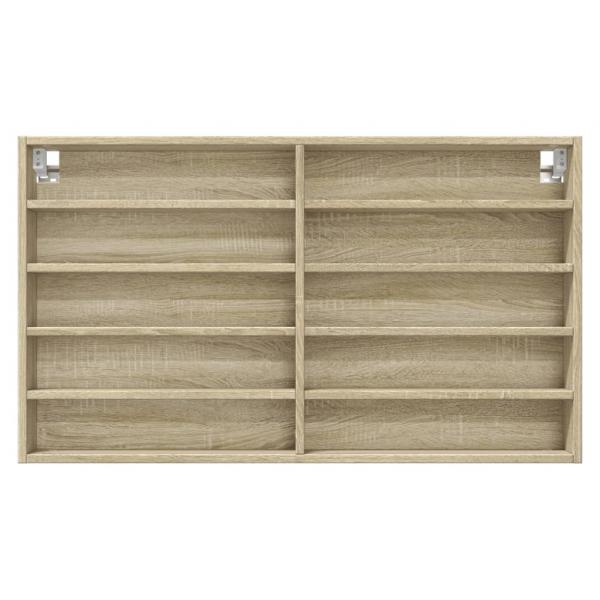 Vitrinenschrank Sonoma-Eiche 100x15x58 cm Holzwerkstoff