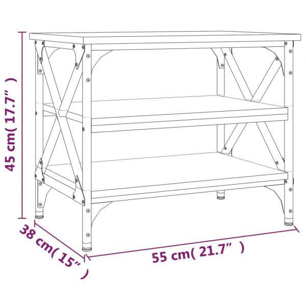 Beistelltisch Schwarz 55x38x45 cm Holzwerkstoff