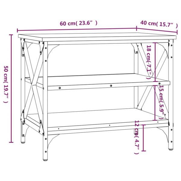 TV-Schrank Räuchereiche 60x40x50 cm Holzwerkstoff