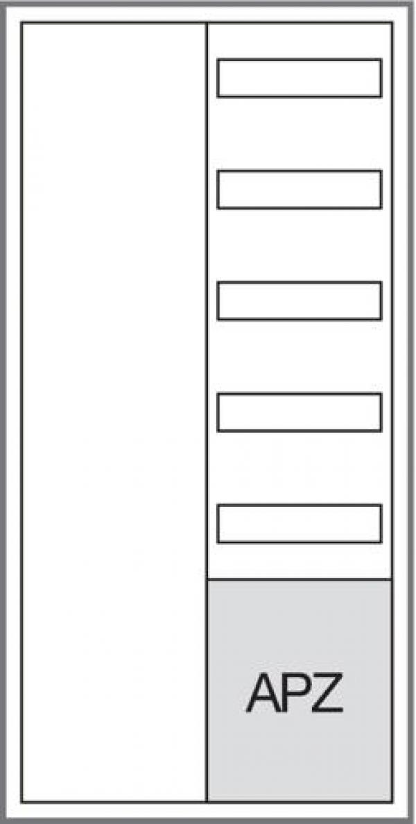 Hager ZB32APZ2 Komplettschrank, VF-5rh/APZ, univers Z, 1100x550x205mm, IP44, SKII, 2-feld