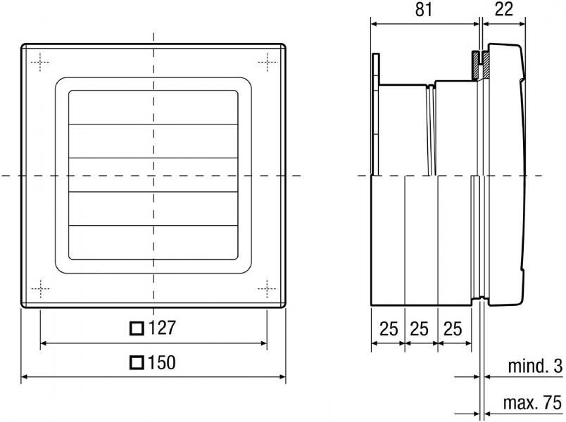 Maico FE 100/1 AP Fenstereinbausatz (930.499)