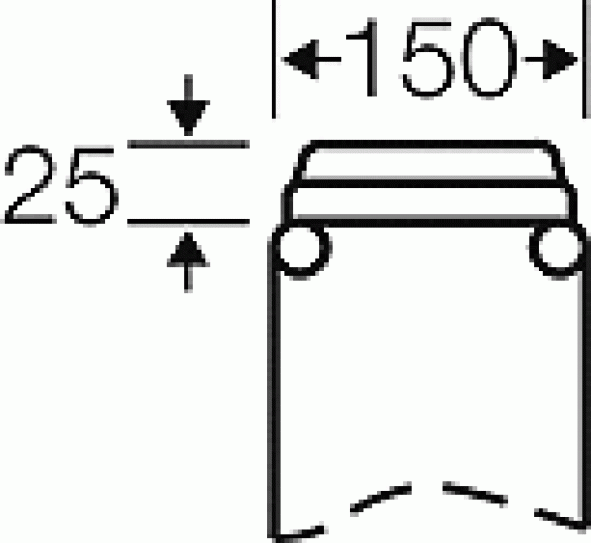 Hensel Mi FM 15 Anbauflansch 3xM20, 1xM32/40/50, 150 mm, Wand