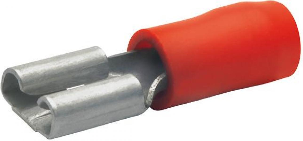 ARDEBO.de Klauke 820/2 Flachsteckhülsen isoliert, 0,5-1 mm², rot, 100 Stck.